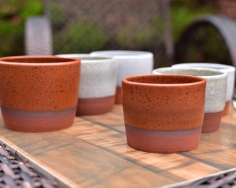 Ceramic Espresso Coffee Cup 4oz-8oz -  Terra Cotta clay- Hand Thrown Handmade Ceramic Espresso Cup- Tumbler- Tea Cups -Made in Oregon