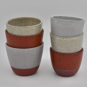 Handmade Ceramic Espresso Cup, 4–8oz Terra Cotta Clay, Hand-Thrown Coffee & Tea Tumbler, Made in Oregon