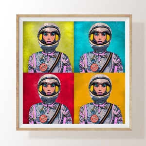 Space Girl | Astronaut | Urban Art Poster | Space Poster | Feminist Print | Mid Century Print