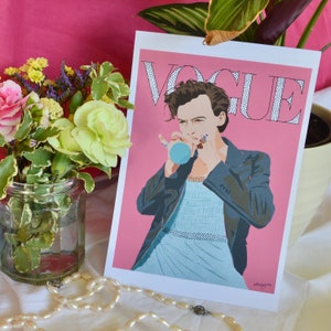 Harry Styles Vogue Cover Art Print A4/A5 image 1