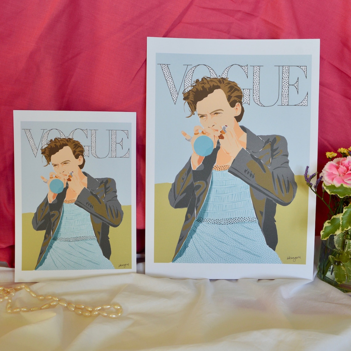 Harry Styles Vogue Cover Art Print A4/A5 | Etsy