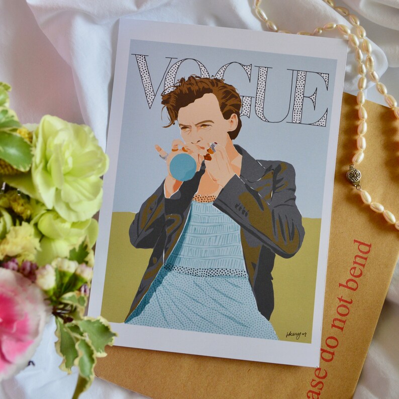 Harry Styles Vogue Cover Art Print A4/A5 image 2