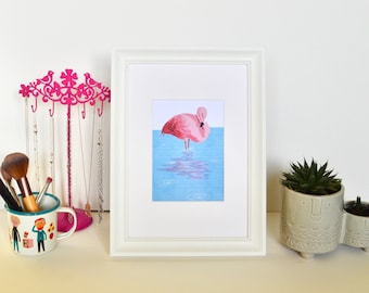 Flamingo Art Print A4/A5