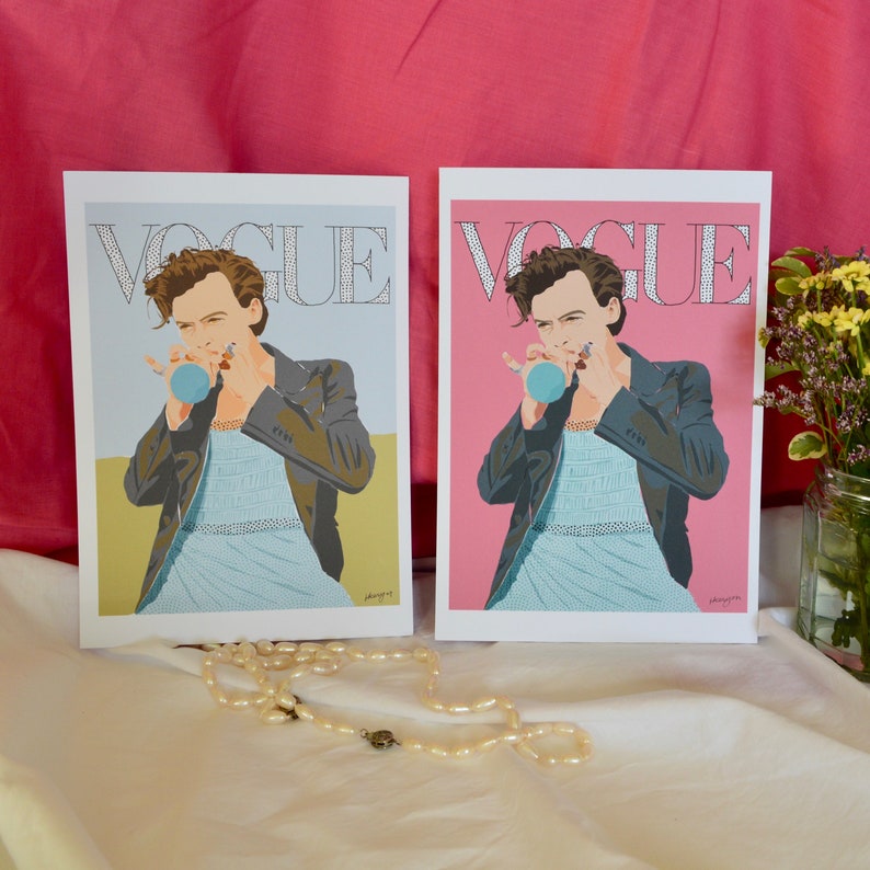 Harry Styles Vogue Cover Art Print A4/A5 image 3