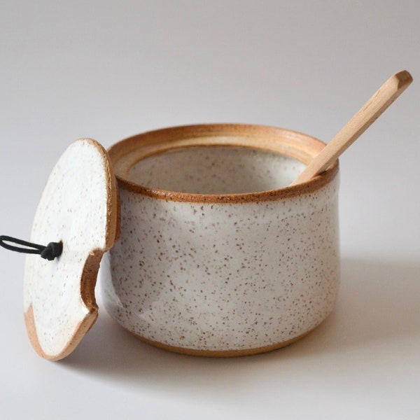 Sugar Bowl & Spoon | Farmhouse | Ceramic | Pottery | Minimalism | Minimalist | Home Decor