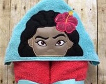 MOANA or MAUI Inspired Hooded Towel