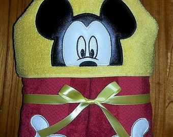 MICKEY MOUSE inspired Hooded Towel