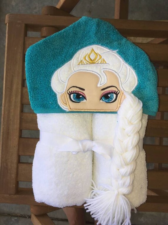 QUEEN ELSA Inspired Hooded Towel Etsy