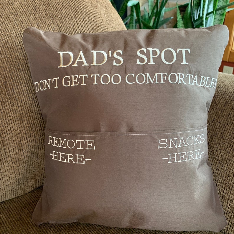 TV Remote Pocket Pillow Dad Grandpa16 x 16 pillow Etsy