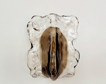 1 of 4 Austrian Mid-Century Modern Ice Glass Wall Lamps by J.T. Kalmar | 1960s