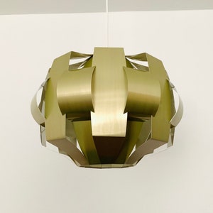 Canadian Mid-Century Modern Origami Metal Pendant Lamp | 1960s
