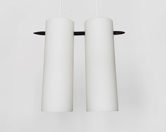 Swedish Mid-Century Modern opaline pendant lamp by Uno and Östen Kristiansson for Luxus | 1960s