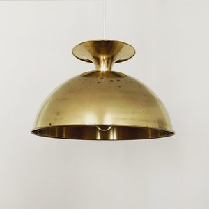 Swedish Mid-Century Modern brass pendant lamp attr. to Hans Agne Jakobsson | 1960s