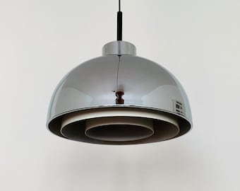 Mid-Century Modern chromed pendant lamp by Doria | 1960s