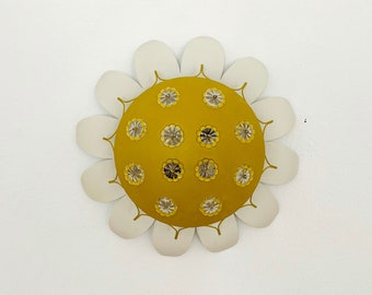 Floral Austrian Crystal Glass Wall Lamp or Flush Light by Emil Stejnar for Rupert Nikoll | 1950s