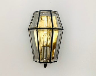 1 of 2 Mid-Century Modern glass wall lamps by Glashütte Limburg | 1960s