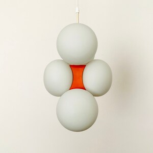 Mid-Century Modern Opaline Pendant Lamp by Kaiser Leuchten | 1960s