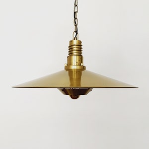 Danish Mid-Century Modern Brass Pendant Lamp by Fog and Mørup | 1960s
