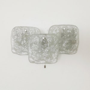 Mid-Century Modern Ice Glass Wall Lamp by J.T. Squid | 1960s