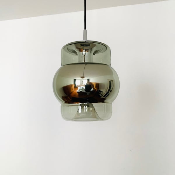 Space Age glass pendant lamp by Peill and Putzler | 1960s