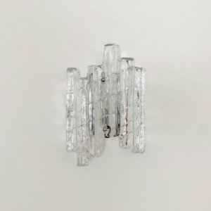 Mid-Century Modern Ice Glass Wall Lamp | 1960s