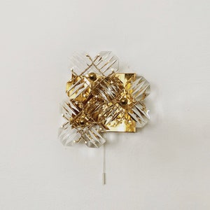 Aplique Mid-Century moderno de cristal de Kinkeldey | década de 1960