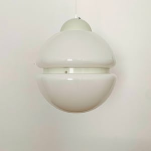 Large Italian Mid-Century Modern Platsic Pendant Lamp | Harvey Guzzini Era | 1960s