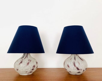 Set of 2 Mid-Century Modern Murano glass table lamps | 1960s