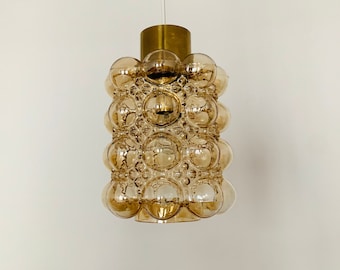 Mid-Century Modern bubble glass suspension par Helena Tynell pour Glashütte Limburg | Années 1960