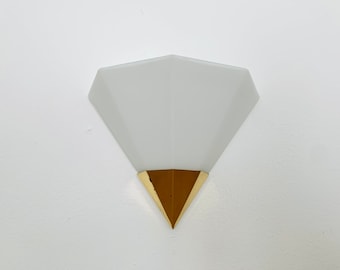 Mid-Century Modern opaline wall lamp by Glashütte Limburg | 1980s