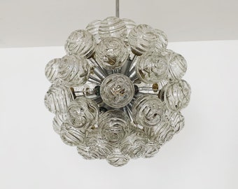 Awesome Mid-Century Modern bubble glass chandelier by Doria | 1960s