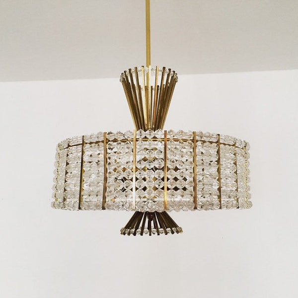 breathtakingly beautiful Mid Century Modern chandelier by Emil Stejnar for Rupert Nikoll | 1960s |