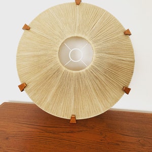 Mid-century Modern Raffia Bast and Teak Pendant Lamp by Temde 1960s - Etsy