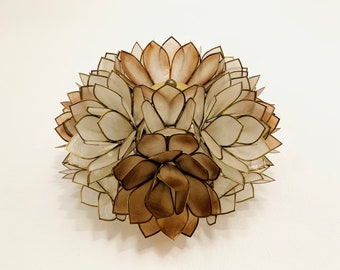 Amazing Capiz Shell Wall or Flush Lamp | 1970s