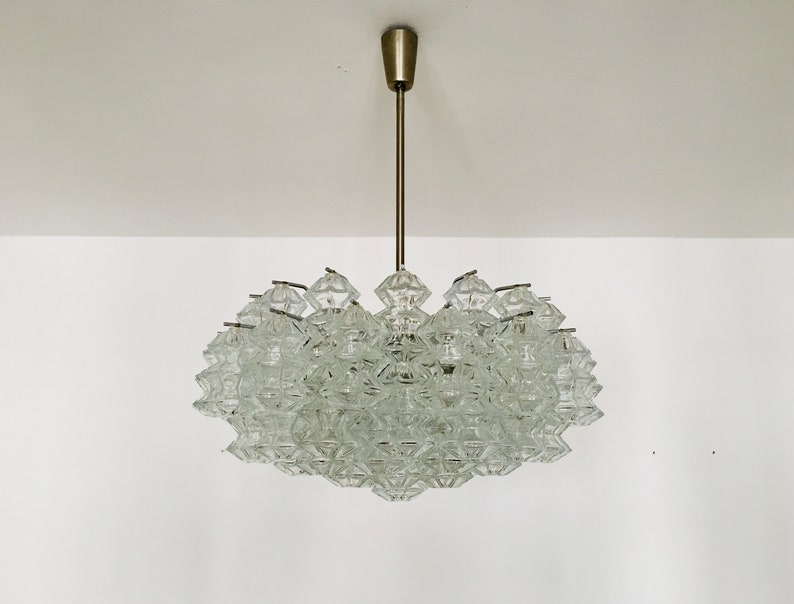 Large Mid-Century Modern PAGODA chandelier by J.T. Kalmar for Franken KG 1960s image 2