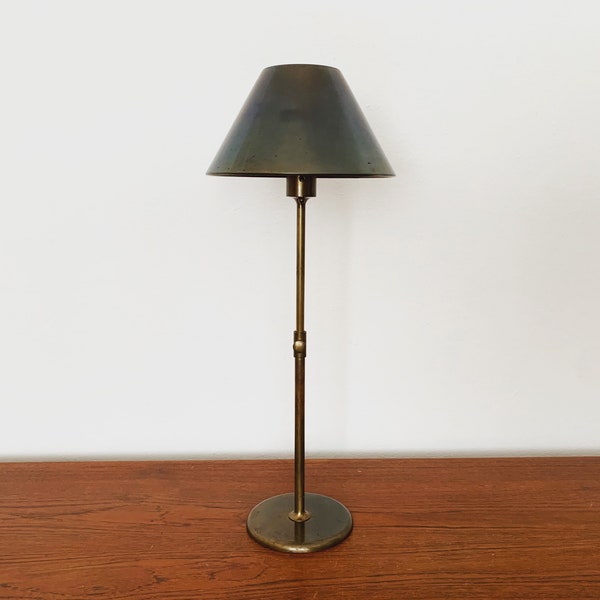 Breathtaking 1970s brass ELAS table lamp by Florian Schulz