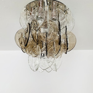Mid-Century Modern Murano Murano Glass Ceiling Chandelier by Carlo Nason for Kalmar | 1960s