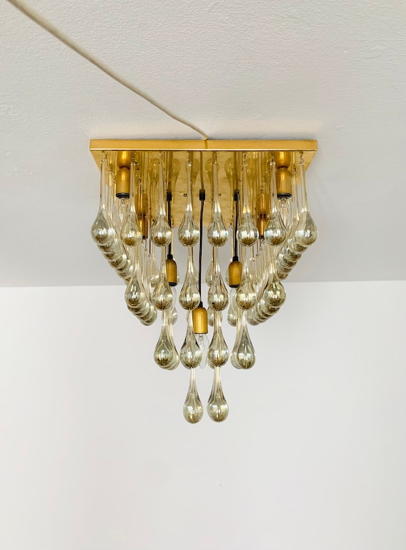 Mid century crystal chandelier deals