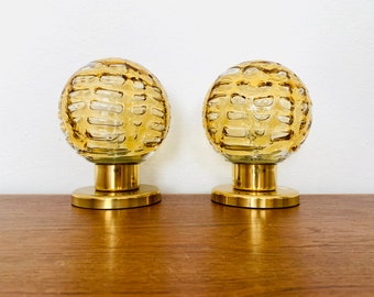 Set of 2 Mid-Century Modern Glass Table Lamps from Doria | 1960s