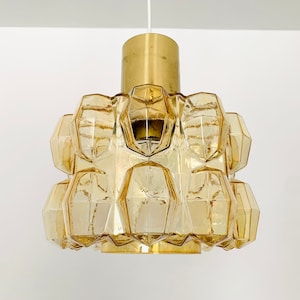 Mid-Century Modern Bubble Glass Pendant Lamp by Helena Tynell for Glashütte Limburg | 1960s