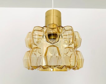 Mid-Century Modern Bubble Glass Pendant Lamp by Helena Tynell for Glashütte Limburg | 1960s