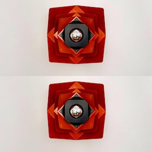 Set of 2 Mid-Century Modern Metal Wall Lamps by Bito | 1960s