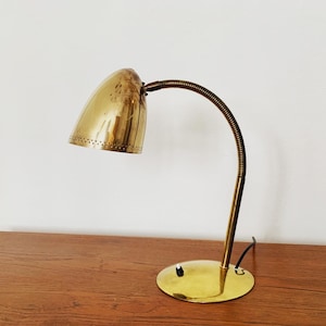 Large Mid-Century Modern Brass Table Lamp by Kaiser Idell 6754 | 1950s