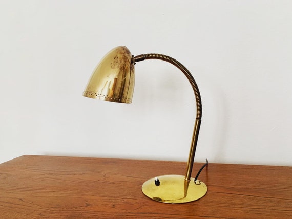 mid century modern brass table lamp