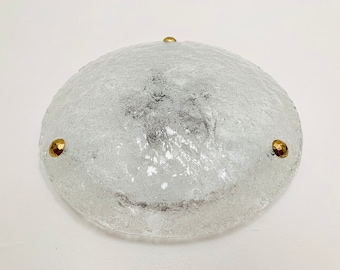 Mid-Century modern ice glass ceiling lamp | 1960s