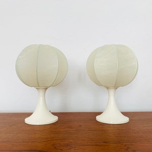 Set of 2 Mid-Century Modern cocoon table lamps | 1950s | Achille Castiglioni was