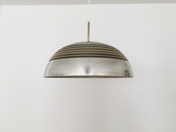 Mid-century Modern Aluminum Pendant Lamp by Doria | 1960s Mid-century Modern Aluminum Pendant Lamp by Doria | 1960s