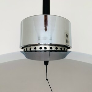 Mid-Century Modern chromed pendant lamp by Doria 1960s image 5