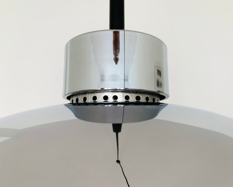 Mid-Century Modern chromed pendant lamp by Doria 1960s image 5