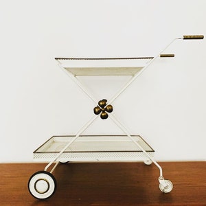 Lovely Mid-Century Modern Bar Cart or Tea Trolley by Vereinigte Werkstätten München | 1950s